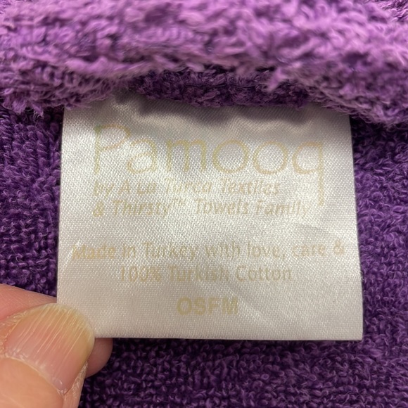 Bath Robe Purple Turkish Cotton - Picture 4 of 10